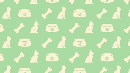 Vector seamless PET CARE pattern 