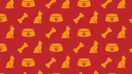 Vector seamless PET CARE pattern 