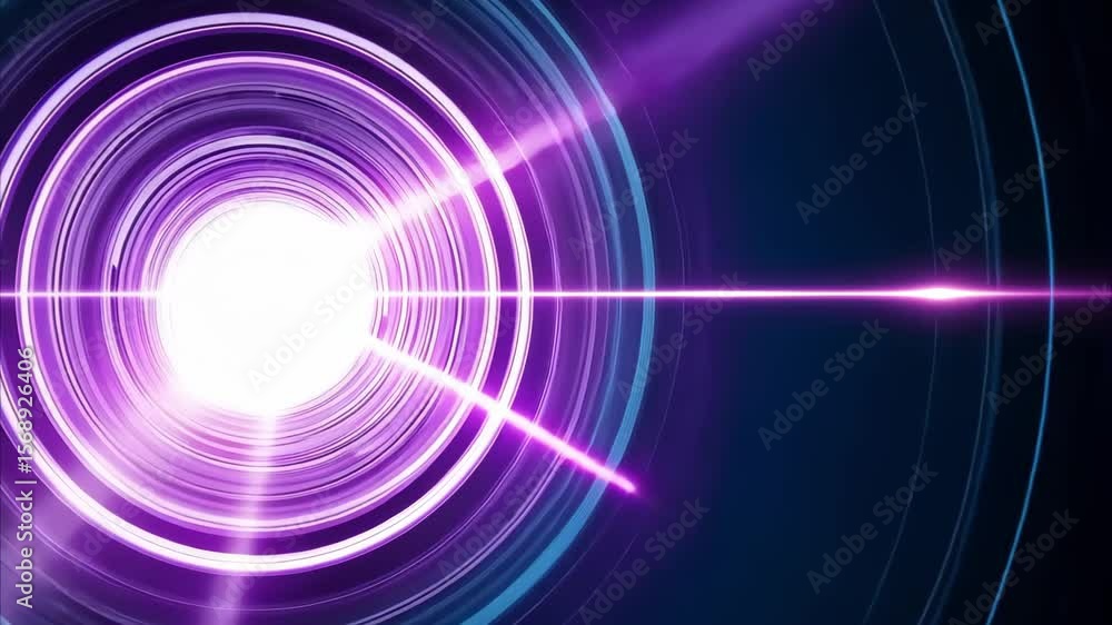 Poster a vibrant, abstract depiction of light beams and swirling colors, creating a dynamic and futuristic 