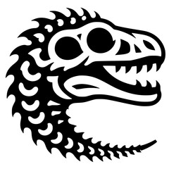 Reptile skull logo silhouette