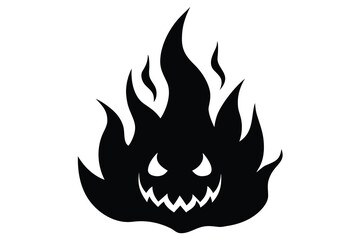 halloween fire vector icon