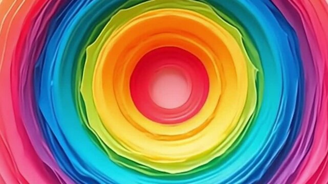 4k background, rainbow circles, concentric animation, pulsing motion, vibrant abstract, vector animation, loop background, seamless animation, rainbow loop, colorful motion, optical illusion, psychede