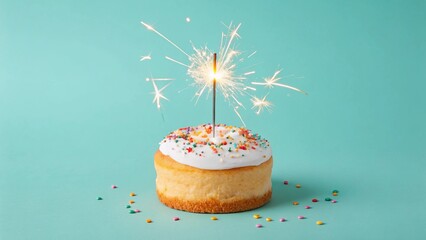 Celebratory Mini Cake with Sparkler