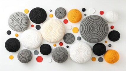 Abstract Knitted Circles Arrangement