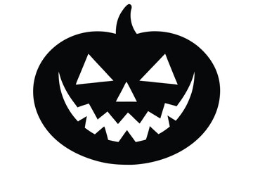 haunted pumpkin face vector icon