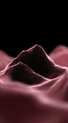 Abstract glowing particle terrain with smooth flowing lines against a dark background