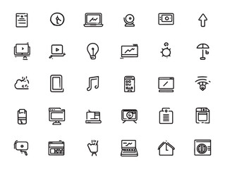 Clean online test line art vector for projects