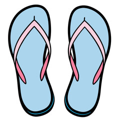 flip flops isolated on white