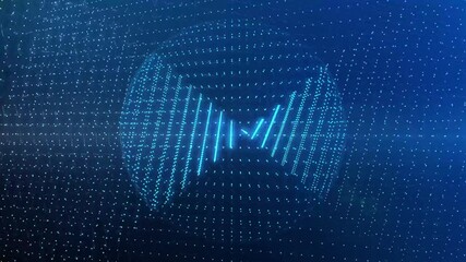 Blue sphere with stylized Spotify logo made of lights, suitable for music related designs, technology concepts, and digital advertising projects.