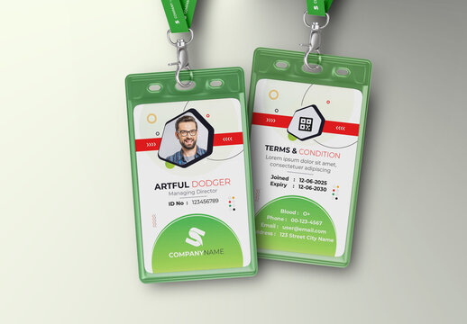 Professional Corporate ID Card Layout