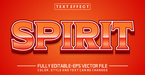 Spirit font Text effect editable