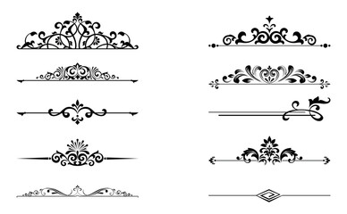 Vintage set. Floral elements for design monograms, invitations, frames, menus and labels. Graphic design of the website, cafes, boutiques, hotels, wedding invitations.