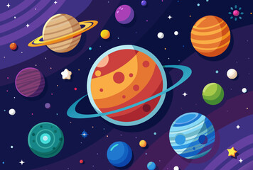 Cosmic Wonders. A vibrant journey through the solar system