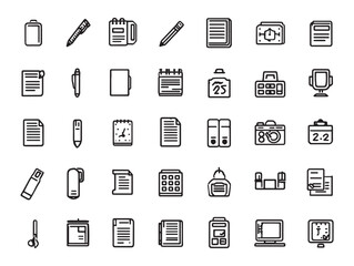 Clean test paper line art for academic projects