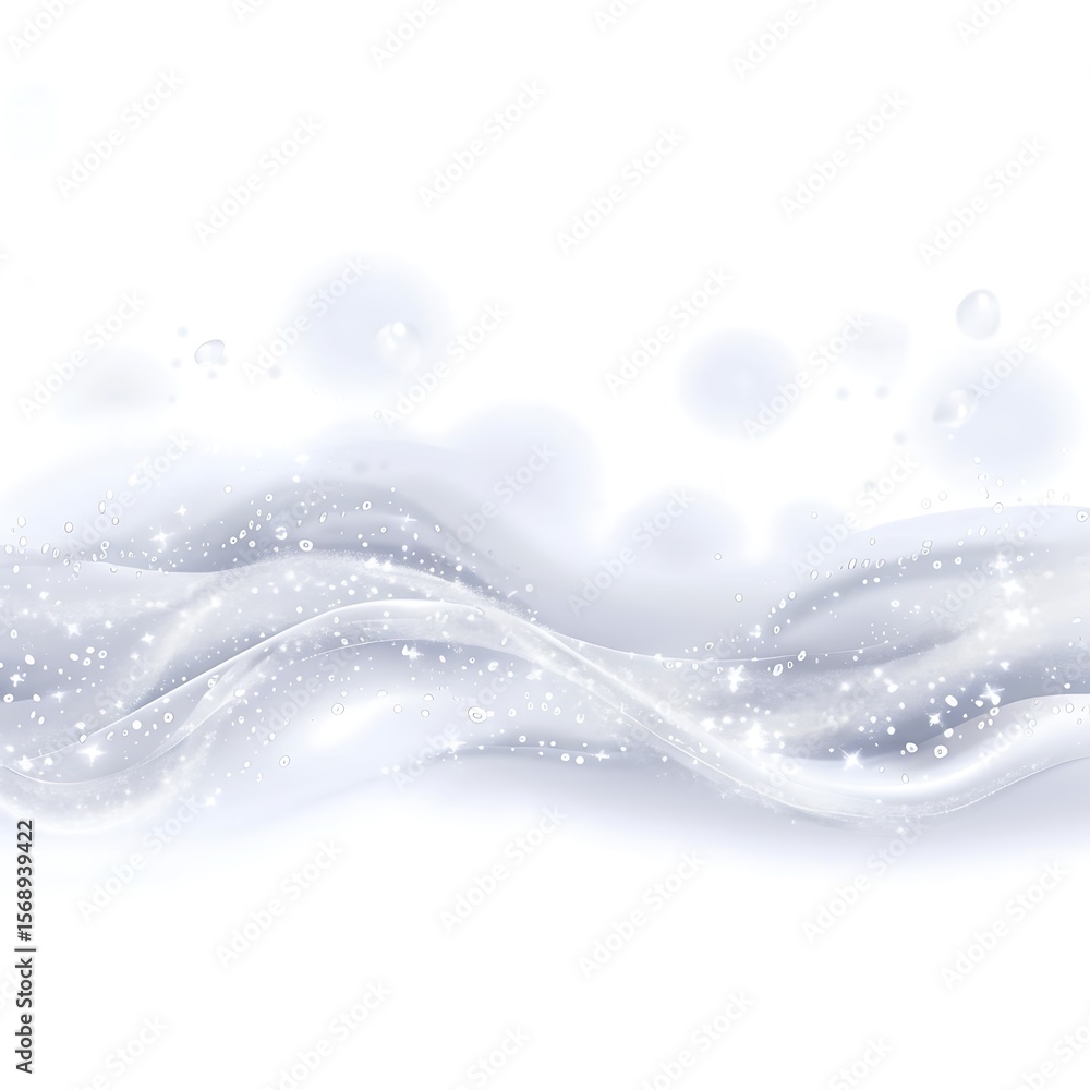 Poster ethereal luminous wave illustration creating a sense of soft depth and tranquility