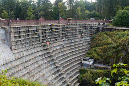 Construction on a Damn - Saving vom flood. High quality photo