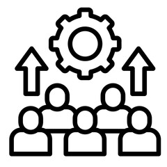 Community Development  Icon Element For Design
