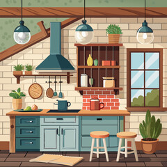 Rustic Modern Kitchen Design. A Cozy and Stylish Space