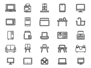 Compare different products line art vector illustration design