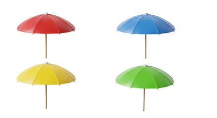 Colorful miniature umbrellas display