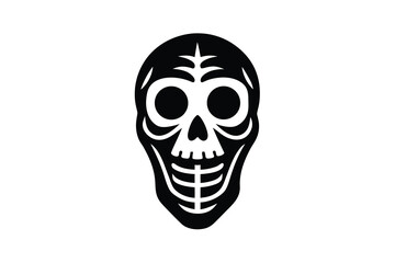 skeleton face vector icon
