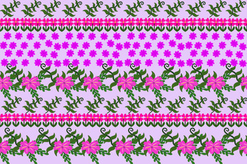 Floral and Foliage Repeating Pattern 