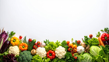 新鮮な野菜のフレーム　背景素材