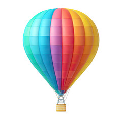Fototapeta premium Colorful Hot Air Balloon Illustration on Transparent Background