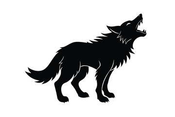 werewolf howling  vector icon