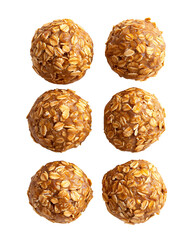 Obraz premium Six Oatmeal Energy Balls Healthy Snack Food