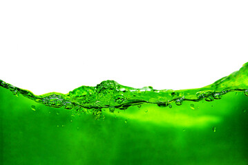 green soda water splash