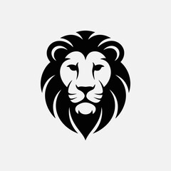 Lion Head Logo | Vector Silhouette Design | Wild Animal Mascot Icon


