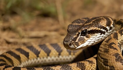 Obraz premium closeup of a tiger rattlesnake