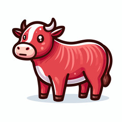 Adorable Cartoon Cow Illustration