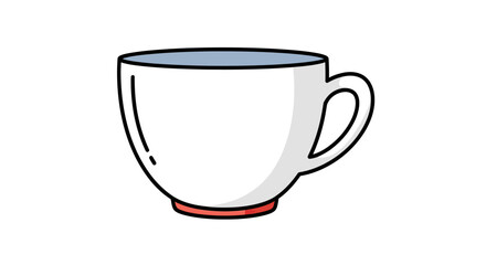 Simple White Mug Illustration