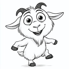 Obraz premium Create Stunning Visuals of a Happy Goat Expert AI Prompt Engineering for Photorealistic FullBody Renderings