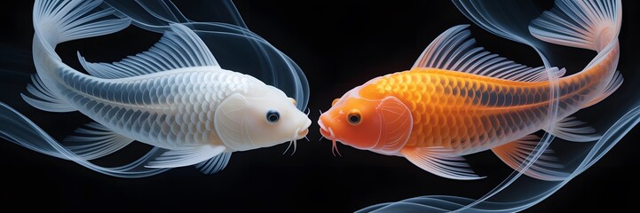 Shimmering Golden Fish With Beautiful Tail