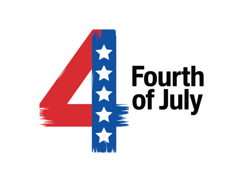 Happy 4th July USA independence day flag t-shirt red blue design American vector typography template - Powered by Adobe