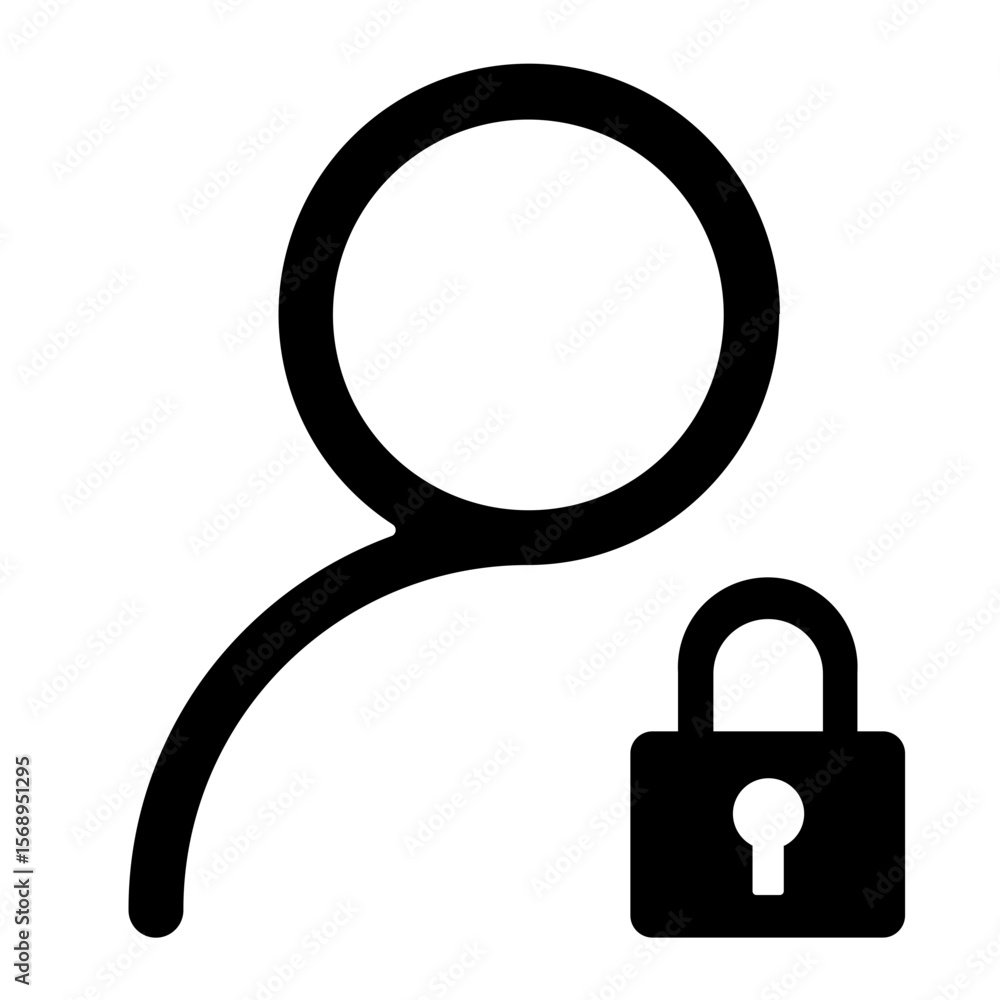 Poster silhouette design representing user role permissions and access control in software systems