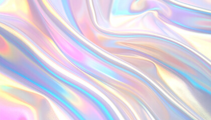 Pastel Rainbow Fluid Art Waves