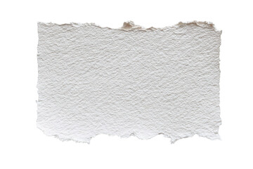 Torn Edge White Paper Texture on Transparent Background