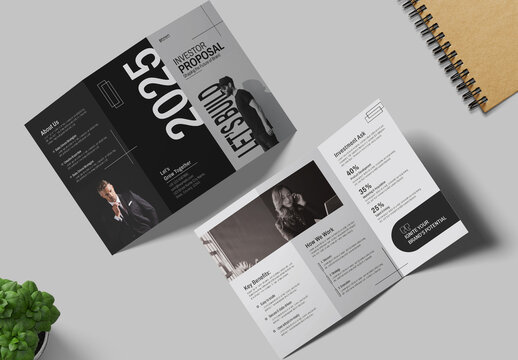 Business Investment Proposal Trifold Brochure