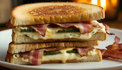 jalapeño popper grilled cheese sandwich with bacon in it