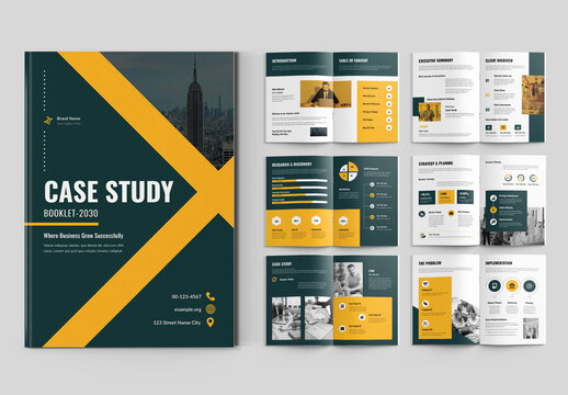 Case Study Booklet Template for Business Reports