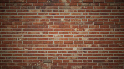 Obraz premium Photorealistic Red Brick Wall Texture Background with Rustic and Aged Appearance for Architectural and Industrial Themes