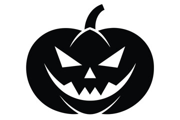 angry pumpkin vector icon
