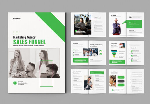 Marketing Agency Sales Funnel Brochure Layout