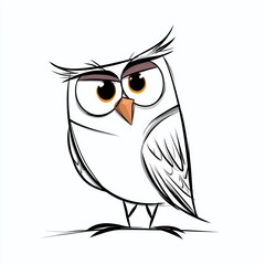 Fototapeta premium Detailed Illustration of a Jealous Owl A Powerful Visual Prompt for AI Art Generators