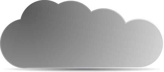 Flat Clouds Design set. Clouds for cartoons, social posts, and single uses. Dark color gradient Clouds design.