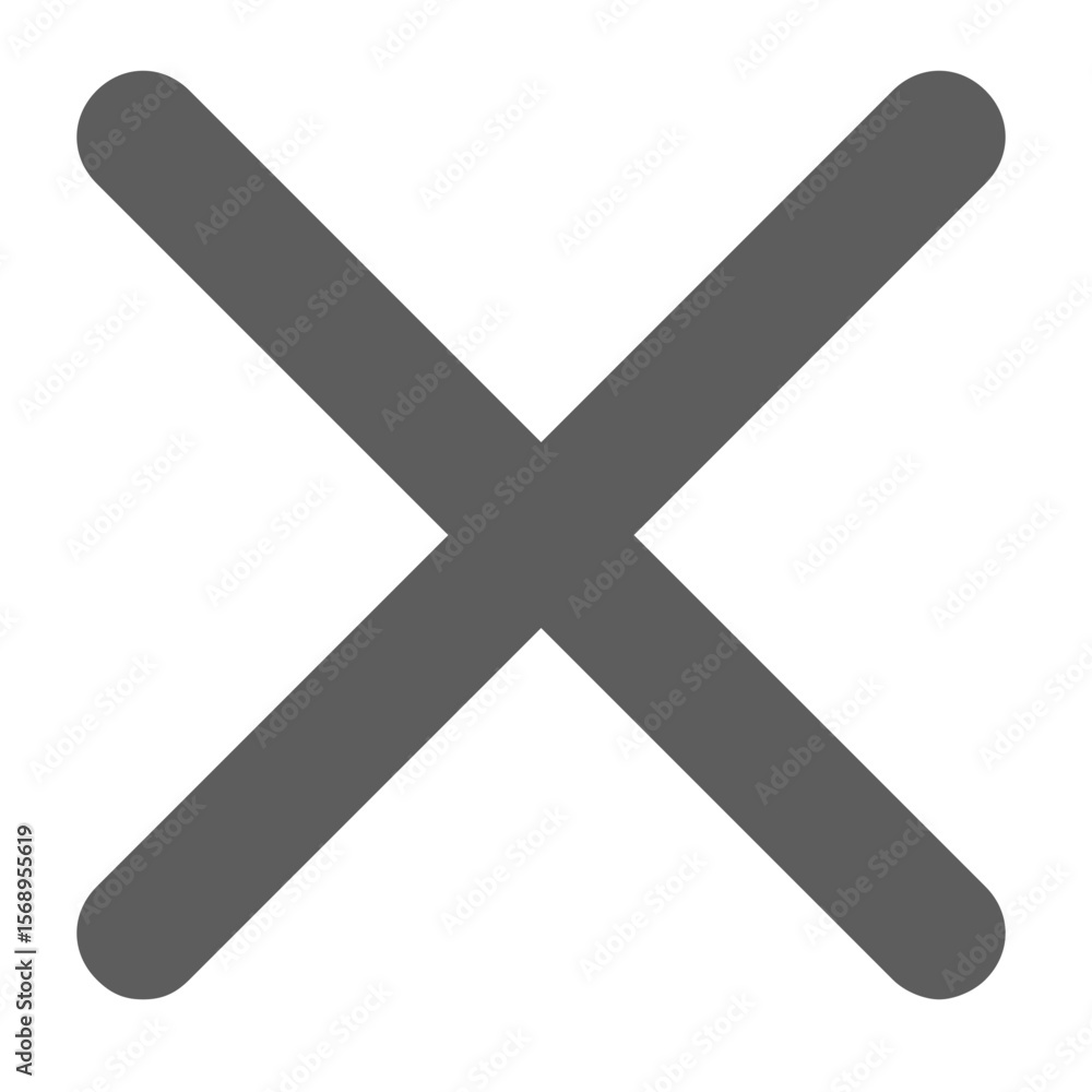 Poster simple gray cross symbol on a black background with rounded edges